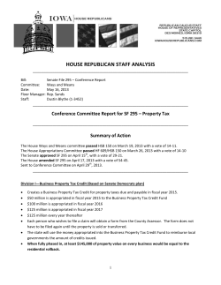 Senate File 295 - Iowa House Republicans