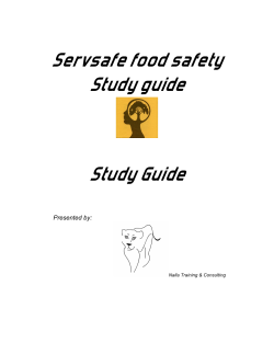 Servsafe food safety Study guide Study Guide