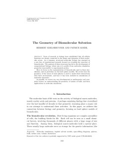 The Geometry of Biomolecular Solvation - Library