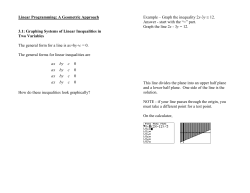 Linear Programming: A Geometric Approach 3.1