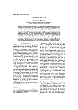 Geneticists and Race1