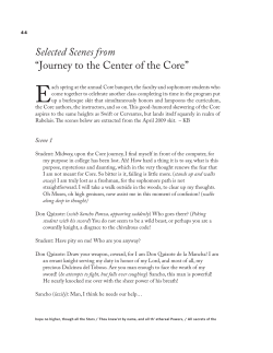 Selected Scenes from &ldquo;Journey to the Center of the Core&rdquo;