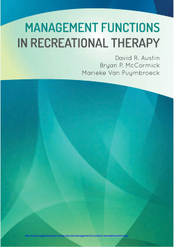 management functions in recreational therapy