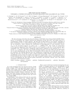 THE SAMI GALAXY SURVEY: TOWARDS A UNIFIED DYNAMICAL