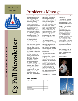 C3News Vol 33 - College Chemistry Canada