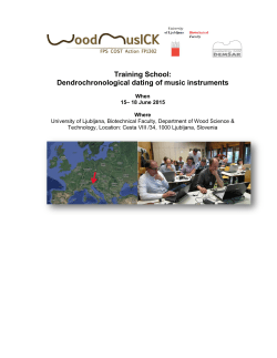 Training School: Dendrochronological dating of