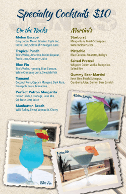 Specialty Cocktails $10