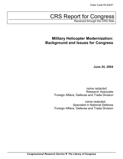 Military Helicopter Modernization: Background
