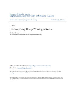 Contemporary Hemp Weaving in Korea