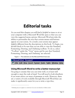 From Microsoft Word to Print