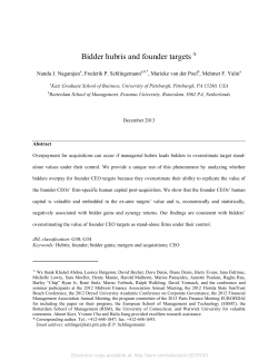 Bidder hubris and founder targets