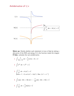 Antiderivative of 1/x