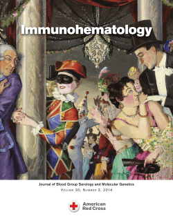 Journal of Blood Group Serology and Molecular Genetics Volume