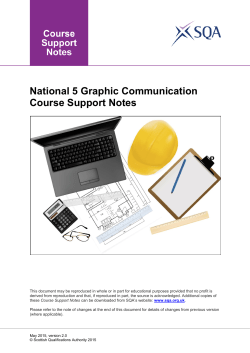 National 5 Graphic Communication Course Support Notes