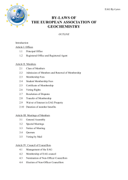 EAG by-laws - European Association of Geochemistry