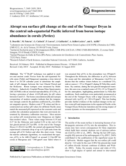 Abrupt sea surface pH change at the end of the Younger Dryas in
