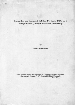 Formation and Impact of Political Parties in 1950s up to