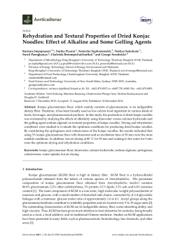 Rehydration and Textural Properties of Dried Konjac