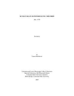 ku klux klan baton rouge no. 3 records - LSU Libraries