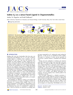 Iodine (I2) as a Janus-Faced Ligand in