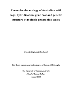 The molecular ecology of Australian wild dogs: hybridisation, gene