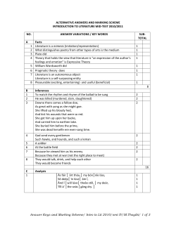 Answer Keys and Marking Scheme/ Intro to Lit 2010/smt IV/M