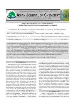 Single Crystal Structure and Characterization of 2-Amino