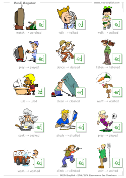 MES English - past tense regular verb handout