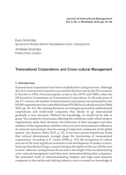Transnational Corporations and Cross