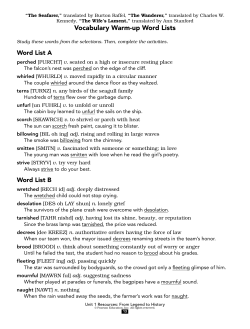 The British Tradition: Unit One Resources