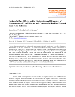 Sodium Sulfate Effects on the Electrochemical Behaviors of