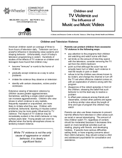Children And TV Violence And The Influence Of Music And Music