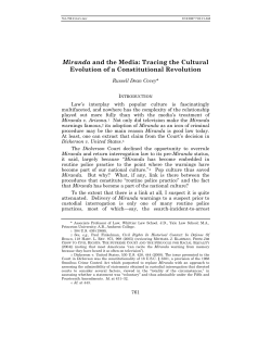 Miranda and the Media: Tracing the Cultural Evolution