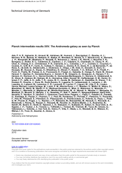 Planck intermediate results XXV. The Andromeda galaxy