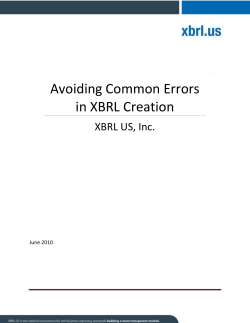 Avoiding Common Errors in XBRL Creation