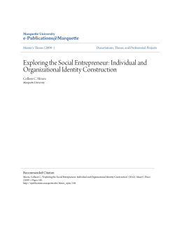 Exploring the Social Entrepreneur - e