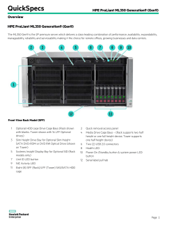 HPE ProLiant ML350 Generation9 (Gen9)