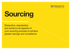 Sourcing - Proactis