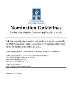 2018 OFA Guidelines - State Council of Higher Education for Virginia