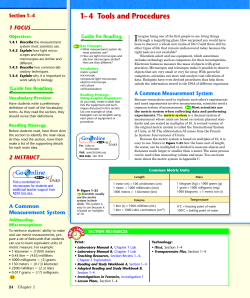 Section 4 - Tools and Procedures