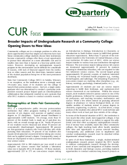 Broader Impacts of Undergraduate Research at a Community College