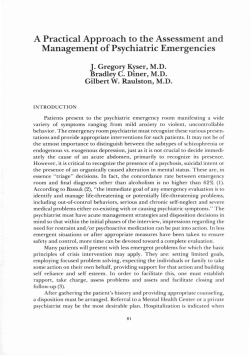 A Practical Approach to the Assessment and Management of