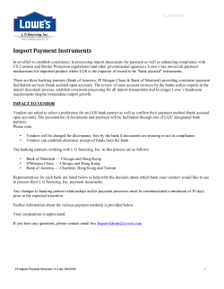 Import Payment Structure