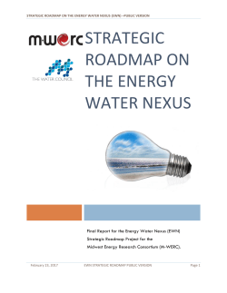 strategic roadmap on the energy water nexus - M-WERC