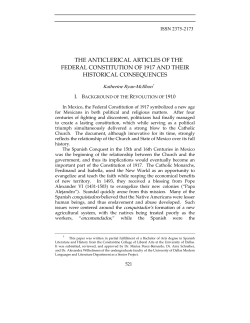 the anticlerical articles of the federal constitution of 1917 and their