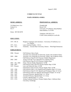 mar&iacute;a herrera-sobek cv - Department of Chicana and Chicano Studies