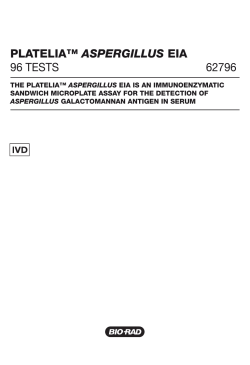 platelia&trade; aspergillus eia 96 tests 62796 - Bio-Rad