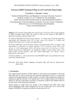 Extrema of QRST Isointegral Maps in Left Ventricular Hypertrophy