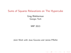 Sums of Squares Relaxations on The Hypercube