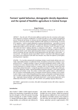 Farmers` spatial behaviour, demographic density dependence and